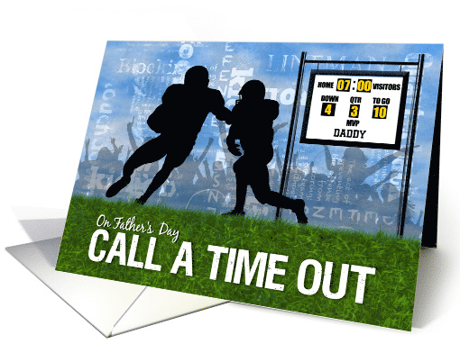 Custom Father's Day Football Theme Players on the Field card (1254654)