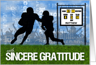 Custom Thank You Football Theme - Players on the Field card