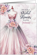Bridal Shower Invitation Blush Pink Botanical Wedding Custom card