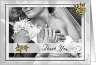 Service Provider Wedding Thank You with Faux Gold Leaf card