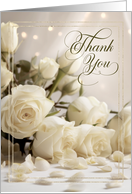 Thank You for Being in Our Wedding White Rose Elegance card