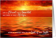 Life is Eternal Sympathy Sunset Horizon card