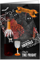 Halloween Cocktail Party Invitation Stay for the Fright card
