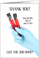 Thank You for the Phlebotomist or Blood Lab Worker card