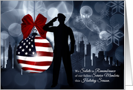 Christmas Remembrance Fallen Military Service Members card