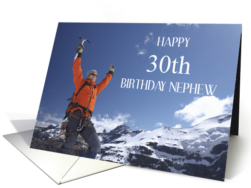 Mountain Climber 30th Birthday for Nephew card (1342160)