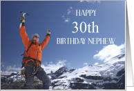 Mountain Climber 30th Birthday for Nephew card