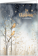 1st Christmas in Our New Nest Wild Birds in Winter card