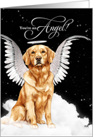 New Pet Shelter Adoption Golden Retriever Dog Angel card