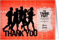 Custom Charity Walk Thank You for Participating card