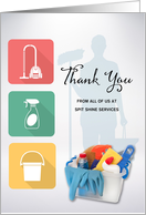 Cleaning Service Thank You Professional Custom Business card
