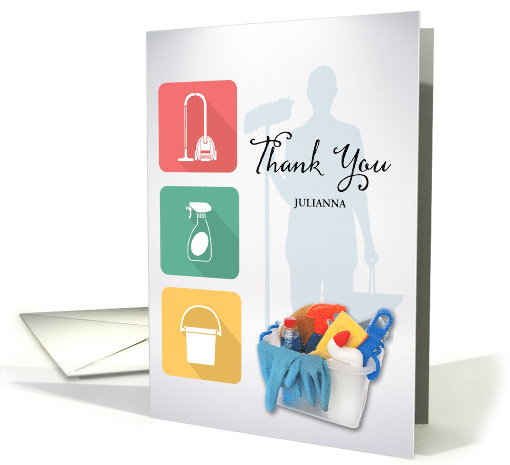Custom Thank You Housecleaning Theme card (1371542)