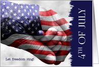 Independence Day Let Freedom Ring Red, White and Blue card