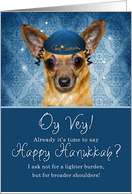 Hanukkah Funny Chihuahua in a Yarmulke card