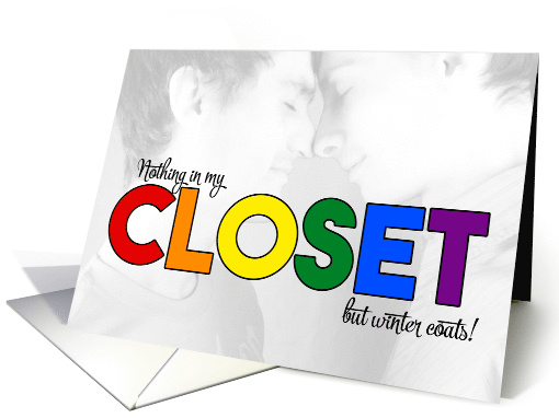 Gay Coming Out LGBT Rainbow Announcement card (1395908)