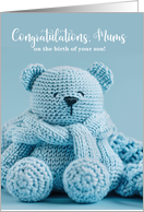 Two Mums Congratulations Birth of a Son card