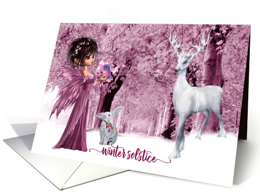 Winter Solstice Pink Enchanted Forest card (1402254)