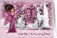 Winter Solstice Pink Enchanted Forest card