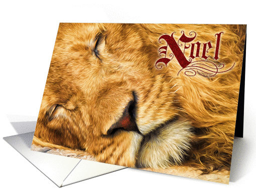 Noel Peace on Earth Lion Painting card (1405122)