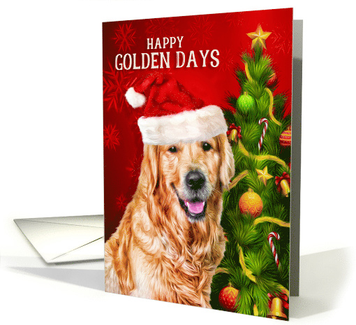 Happy Golden Days Golden Retriever Christmas Dog card (1407280)