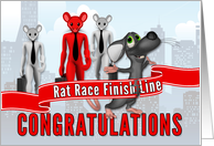 Retirement Congratulations Funny Rat Race Theme card
