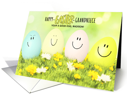 Grandniece Smiling Easter Eggs with Spring Colors card (1421924)