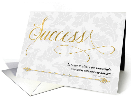 Success Business Expression in Classic Gold and Silver card (1424656)