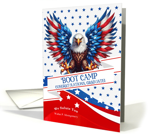 Custom Boot Camp Graduate American Eagle and Stars card (1432868)