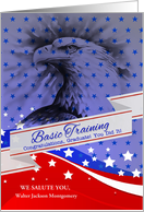 Custom Basic Training Graduate American Eagle and Stars card
