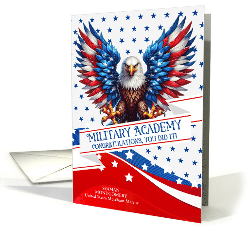 Custom Merchant Marine Graduate American Eagle and Stars card