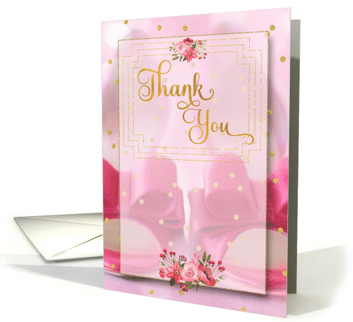 Bridesmaid Thank You Pink Wedding Shoes card (1438386)