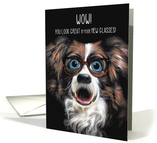 Congratulations on Your New Glasses Funny Border Collie card (1441232)