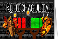 Kwanzaa Day 2 Kujichagulia Self Determination with Kinara Candles card