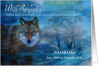 Sympathy Zoo Animal Loss The Blue Wolf card
