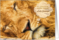 Sympathy Zoo Animal Loss Painted African Lion card