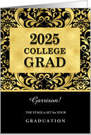 College Graduation Congratulations in Faux Gold Foil Custom 2025 card