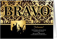 from All of Us Graduation BRAVO Faux Gold Foil Custom card