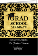 Doctor of Education EdD Grad Faux Gold Foil Custom card