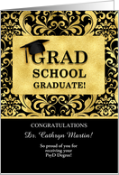 Doctor of Psychology PsyD Grad Faux Gold Foil Custom card