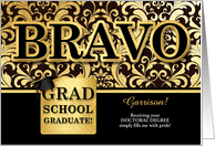 Doctoral Degree Grad School Graduate Faux Gold Foil Custom card