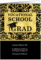 Chiropractic School Graduate Faux Gold Foil Custom card