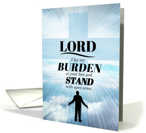 Christian Encouragement to Have Faith Blue and Black card (1478362)