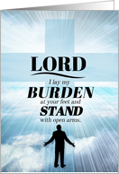 Christian Encouragement to Have Faith Blue and Black card