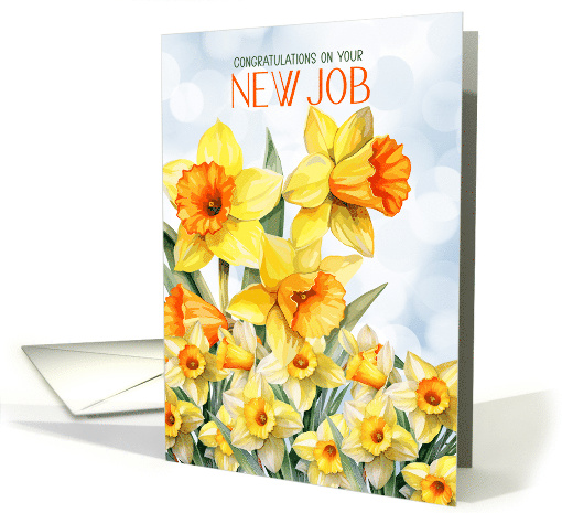 New Job Congratulations Bright Daffodil Garden card (1482322)