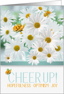 Cheer Up Encouragement with a White Daisy Garden card