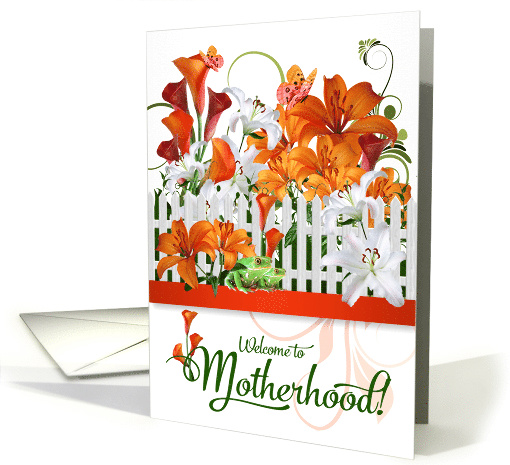 New Mom Congratulations Bold and Colorful Lily Garden card (1483380)