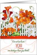 Single Mom Encourage Garden of Lilies with Butterflies card