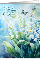 Encouragement Lily of the Valley and Butterflies card