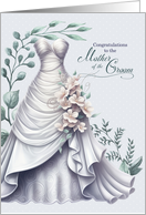 Mother of the Groom Congratulations Lavender Dress Eucalyptus card