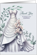 Thank You for Being in Our Wedding Lavender Dress and Eucalyptus card